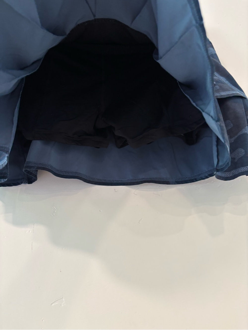Lululemon Pace Setter Skirt Heathered Texture Lotus Camo Oil Slick Blue 6 Tall - Picture 4 of 5